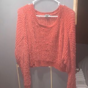 Rusted pinkish/red cropped sweatshirt. Size - Medium